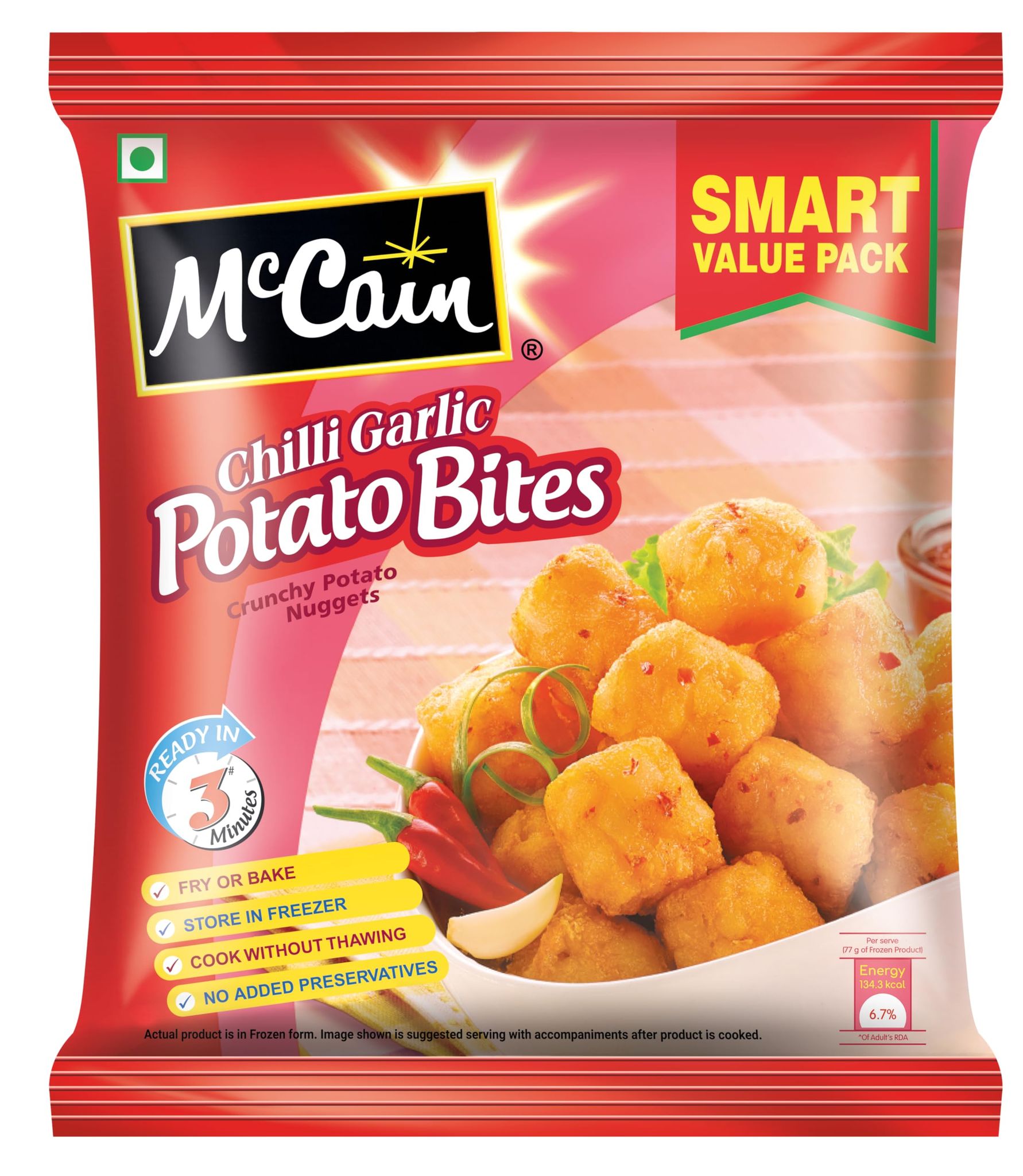 Mccain Chilli Garlic Potato Bites, 700 G Value Pack