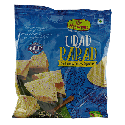 Haldiram's Papad, Udad, 200 G Pouch