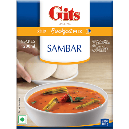 Gits Sambar Breakfast Mix, 100 G Carton