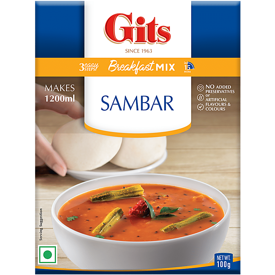 Gits Sambar Breakfast Mix, 100 G Carton