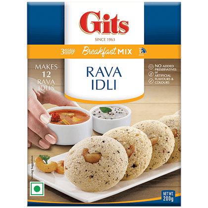 Gits Rava Idli Breakfast Mix, 200 G Carton