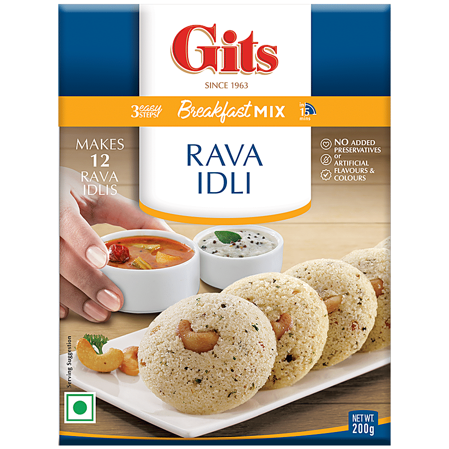 Gits Rava Idli Breakfast Mix, 200 G Carton