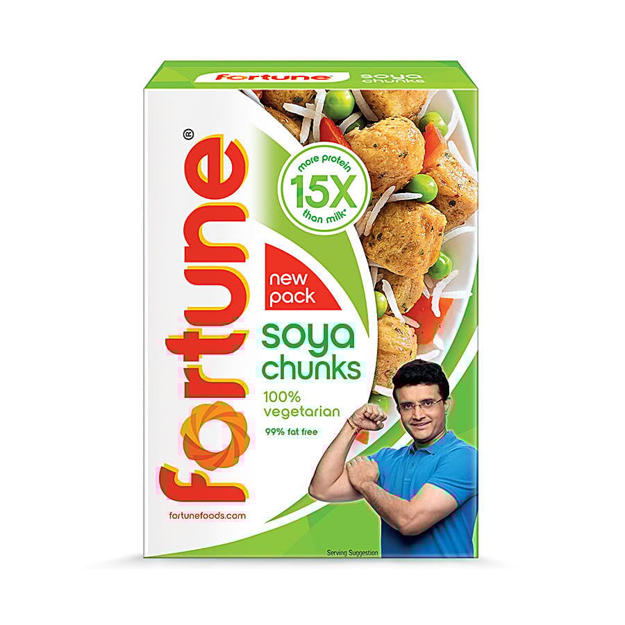 Fortune Soya Chunks, 15X More Protein Than Milk, 200 G Carton