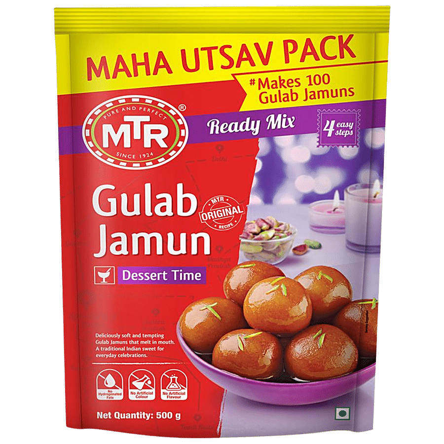 Mtr Ready Mix, Gulab Jamun, 500 G Pouch