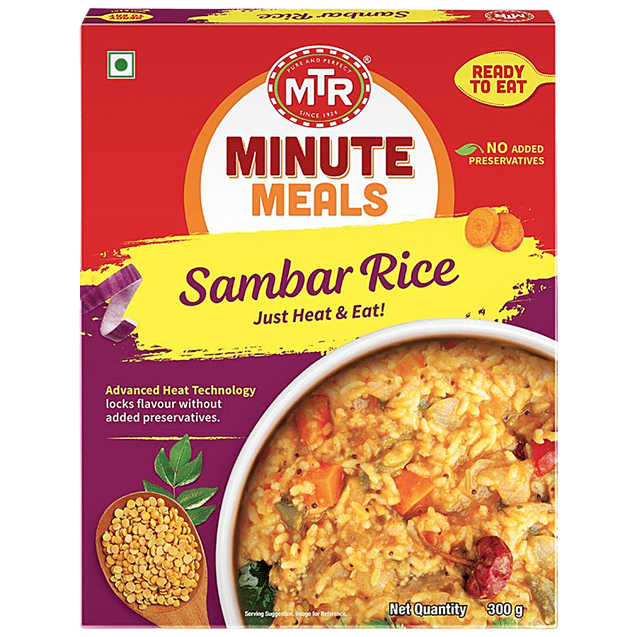Mtr Ready To Eat, Sambar Rice, 300 G Carton