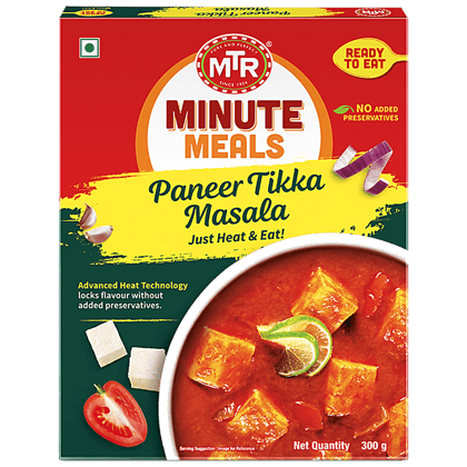 Mtr Ready To Eat, Paneer Tikka Masala, 300 G Carton