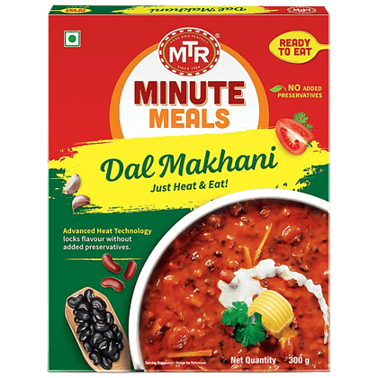 Mtr Ready To Eat, Dal Makhani, 300 G Carton
