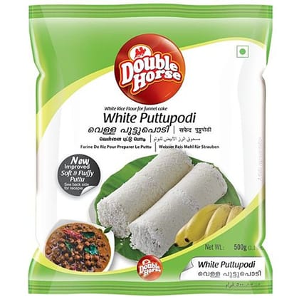 Double Horse White Puttu Podi, 500 G Pouch