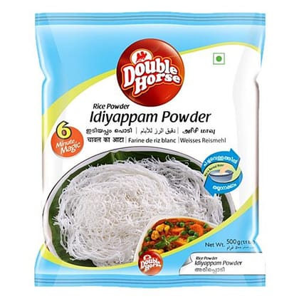 Double Horse Idiyappam Powder, 6 Minute Magic, 500 G