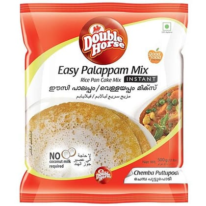 Double Horse Easy Mix, Palappam, 500 G Pouch