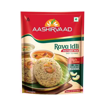Aashirvaad Rava Idli Instant Mix, Easy To Make 50 Rava Idlis In 3 Steps, 500G Pack