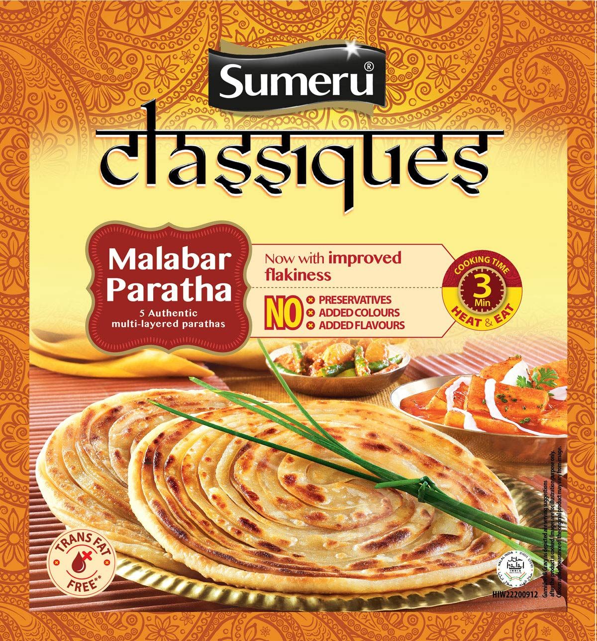 Sumeru Ready To Cook Malabar Paratha, 300 G Pack