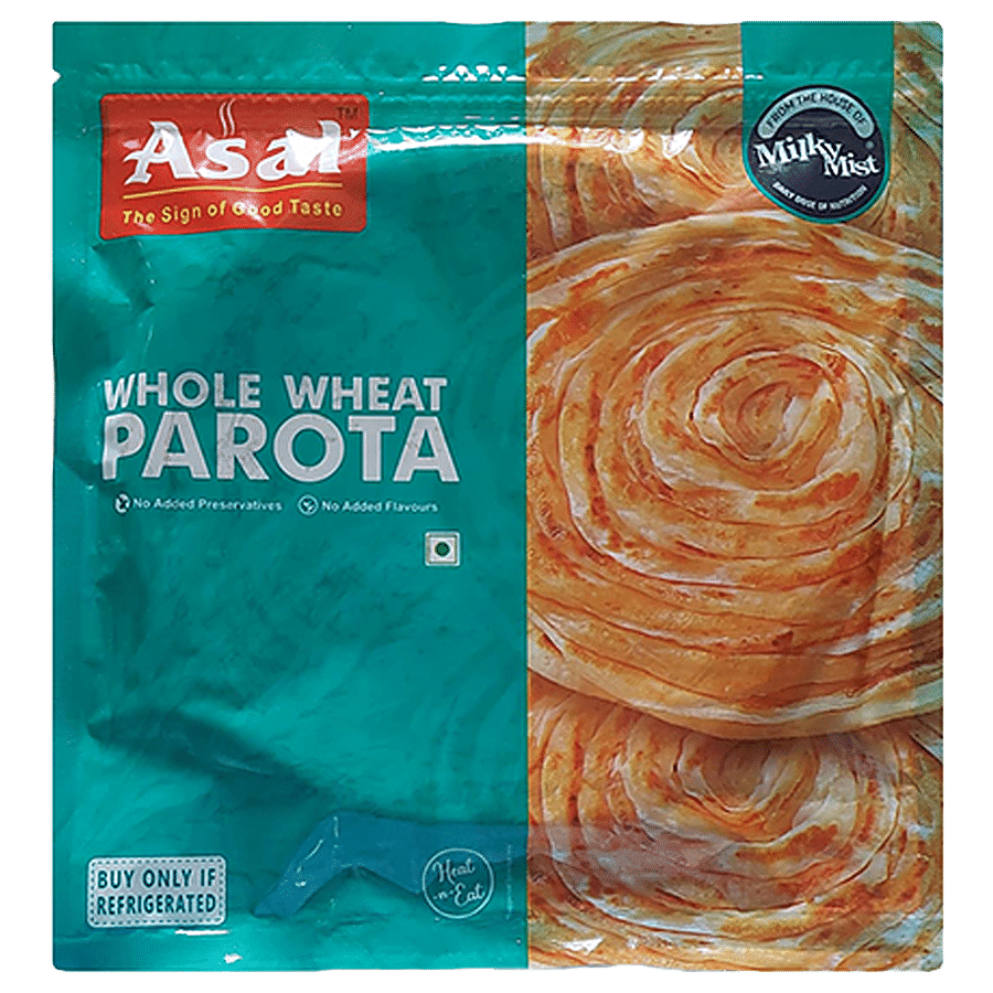 Asal Whole Wheat Parota, Soft, Delicious, Ready To Cook, 450 G