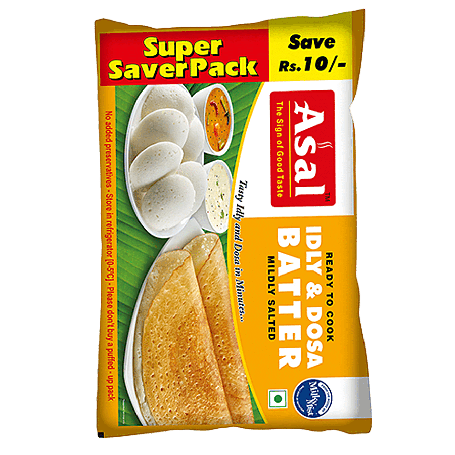 Asal Idly Dosa Batter, Mildly Salted, Perfect Breakfast, Ready To Cook, 2 Kg