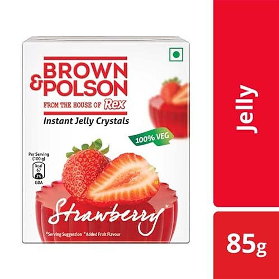 Brown & Polson Instant Jelly Crystals, Strawberry, 85 G