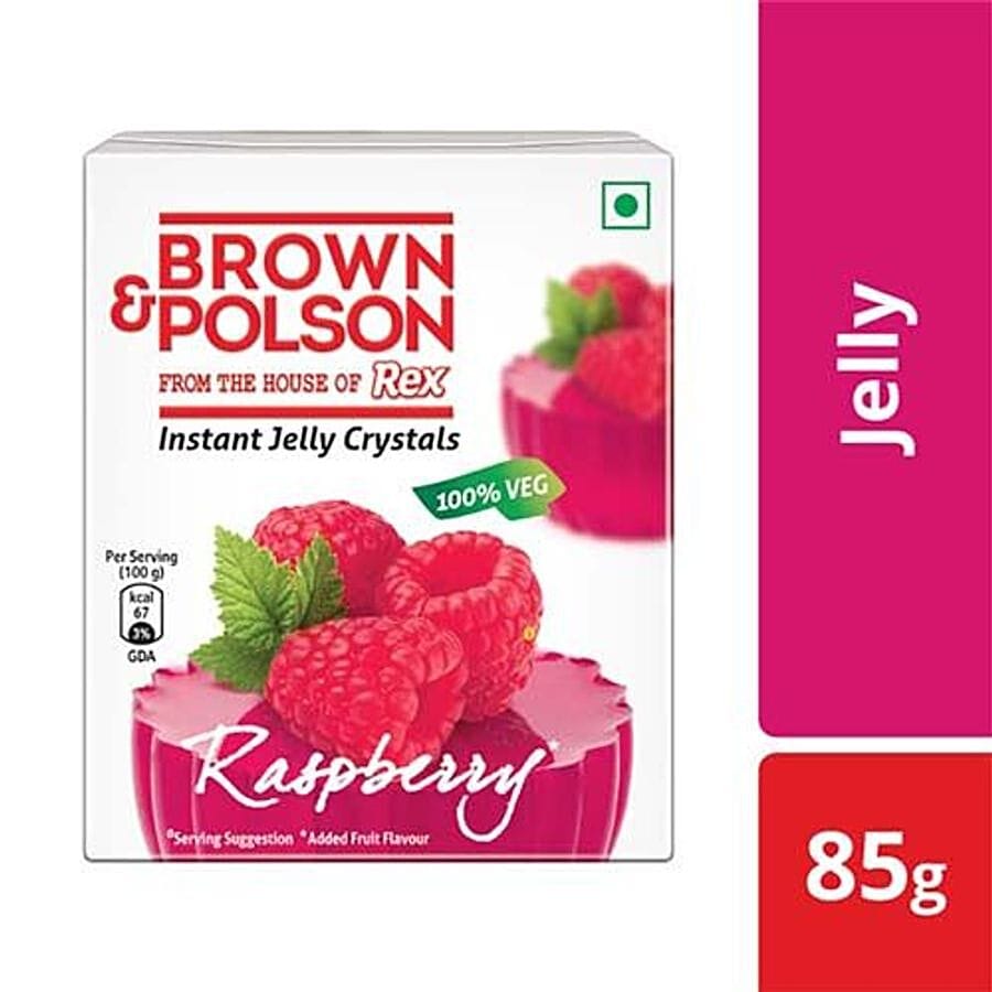Brown & Polson Instant Jelly Crystals, Raspberry, 85 G