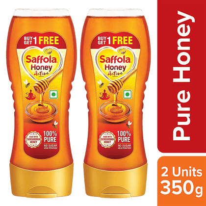 Saffola Honey Active, From Sundarban Forest, 100% Pure, No Sugar Adulteration, 350 G*2