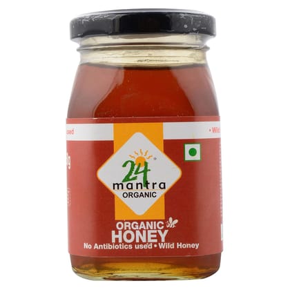 24 Mantra Organic Wild Honey, Chemical Free & Pesticides Free, Free From Sugar Syrup, 250Gms (Pack Of 1)