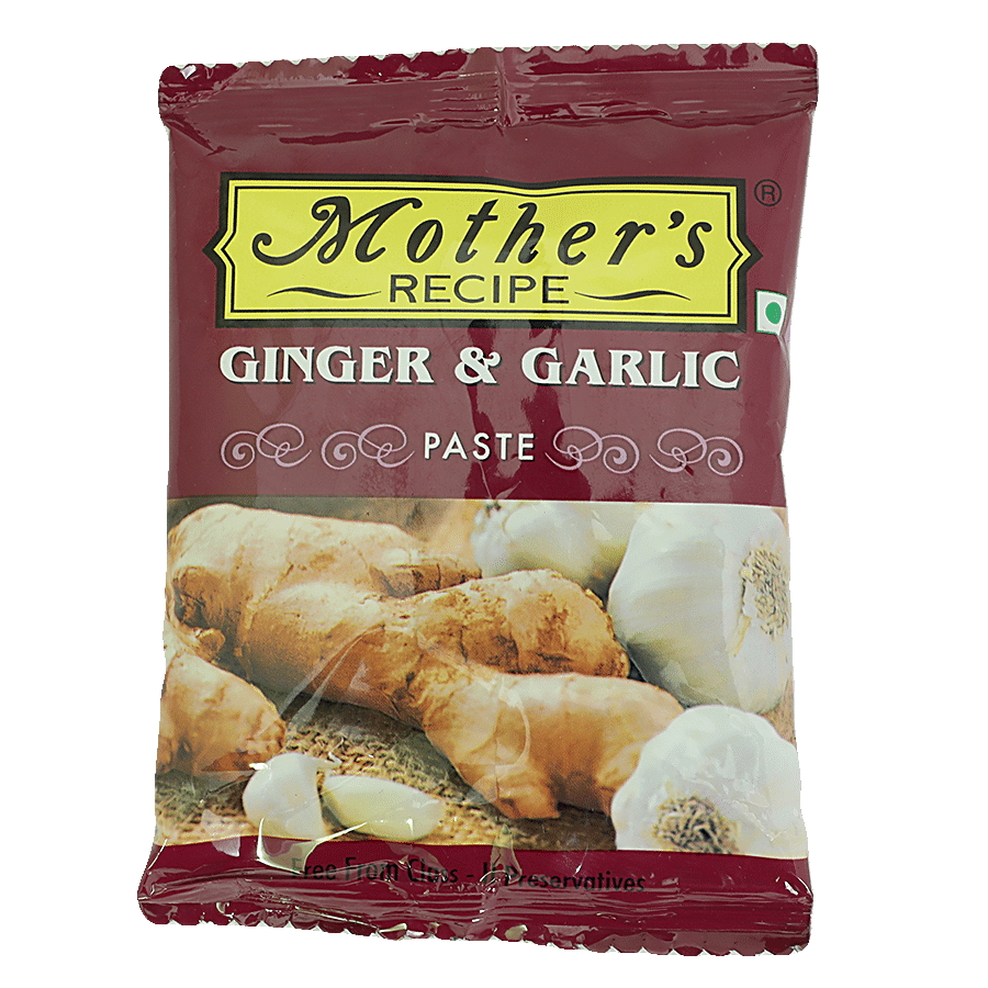 Mother's Recipe Paste, Ginger & Garlic, 100 G Pouch