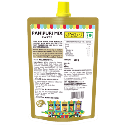 Mother's Recipe Panipuri Mix Paste, 200 G