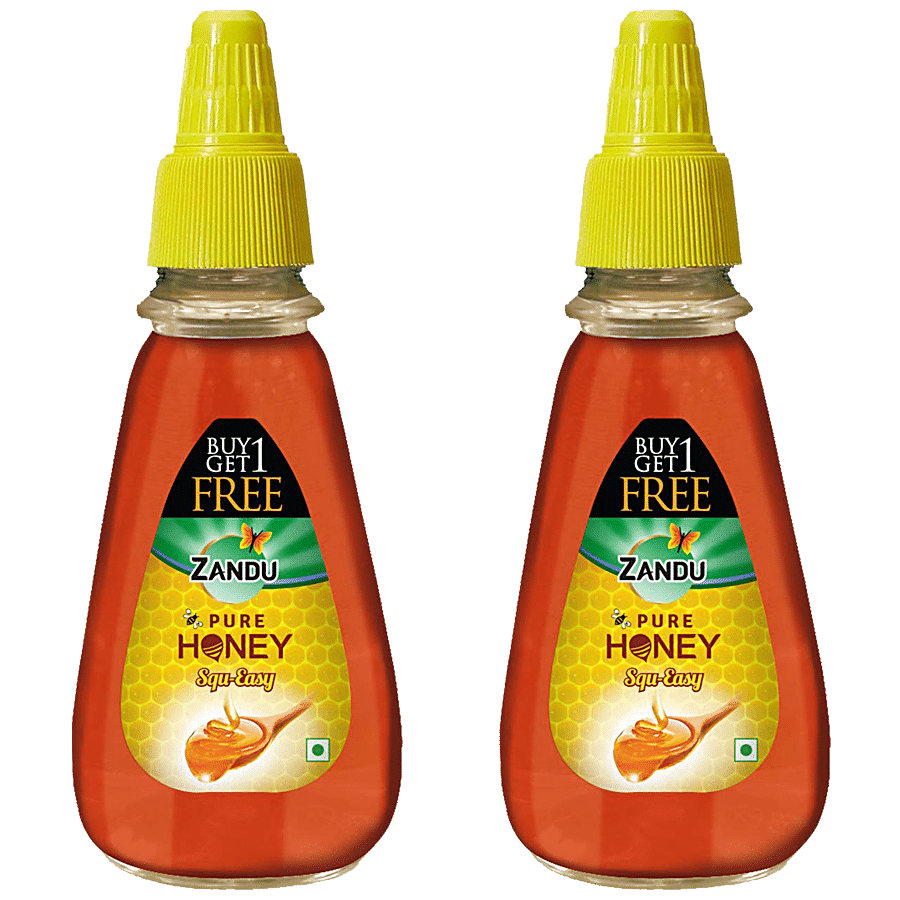 Zandu Pure Honey, No Added Sugar, 400 G Pack of 2
