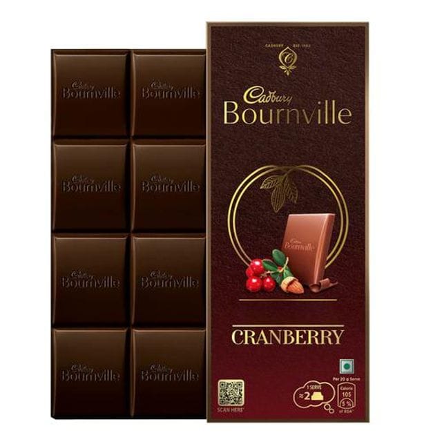 Cadbury Bournville Cranberry Dark Chocolate Bar, 80 G