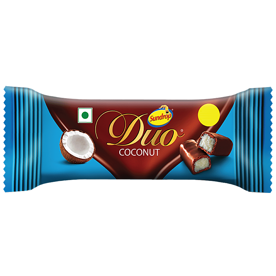 Sundrop Chocolate Duo Coconut Praline Bar, Chocolaty, Creamy, Nutrition, 23.5 G