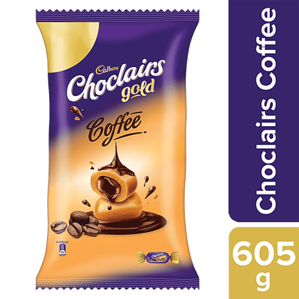 Cadbury Choclairs Gold Coffee, 605 G (110 Units X 5.5 G Each)