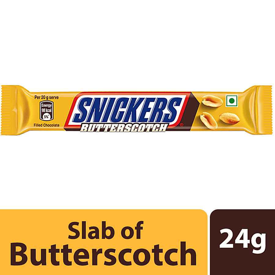Snickers Butterscotch Chocolate Bar, Premium & Rich, 24 G