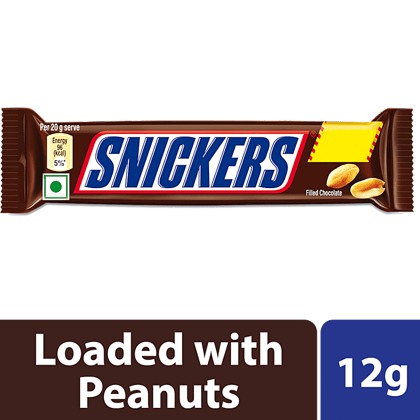 Snickers Chocolate Bar, 12 G Bar