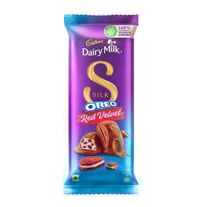Cadbury Dairy Milk Silk Oreo Red Velvet Chocolate Bar, 130 G