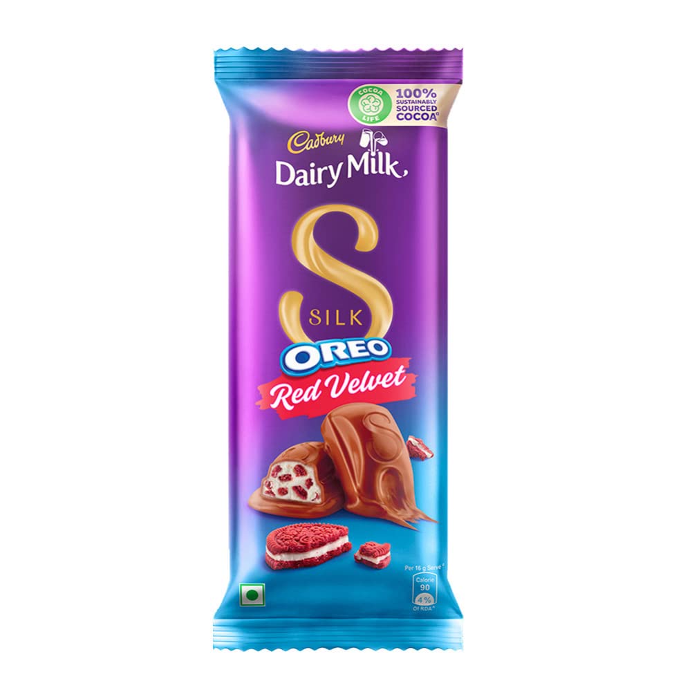 Cadbury Dairy Milk Silk Oreo Red Velvet Chocolate Bar, 130 G
