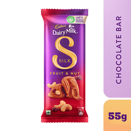 Cadbury Dairy Milk Silk Fruit & Nut Chocolate Bar, 55 G