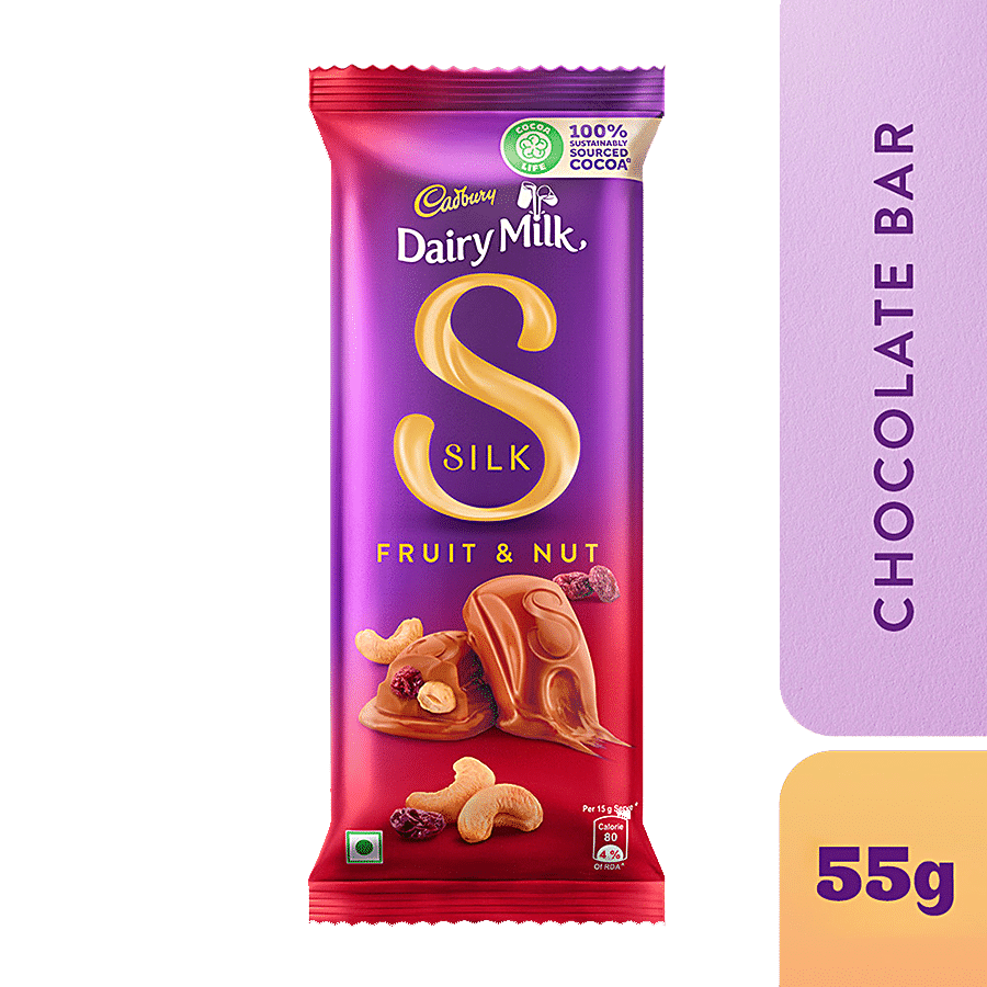Cadbury Dairy Milk Silk Fruit & Nut Chocolate Bar, 55 G