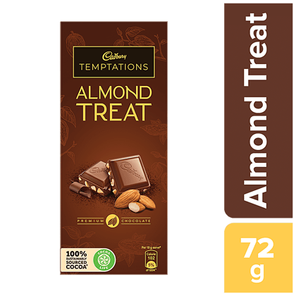 Cadbury Temptations Chocolate Bar, Almond Treat, 72 G