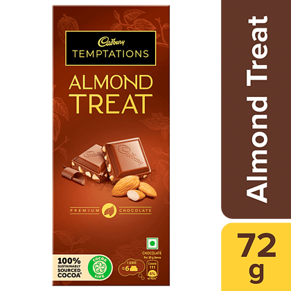 Cadbury Temptations Almond Treat Premium Chocolate Bar, 72 G