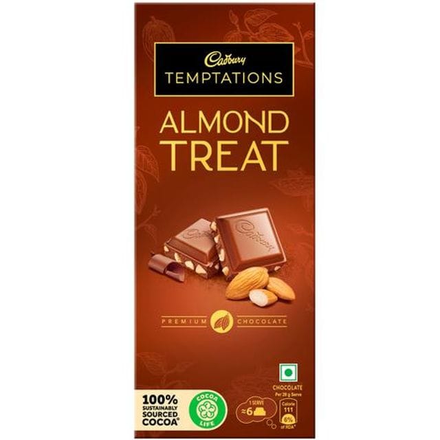 Cadbury Temptations Almond Treat Chocolate Bar, 72G