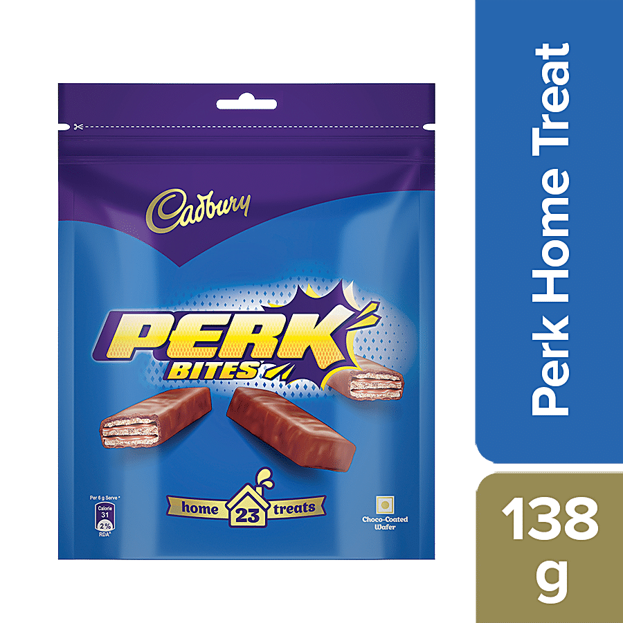 Cadbury Perk Chocolate Coated Wafer Home Treats, 138 G (23 Pcs)