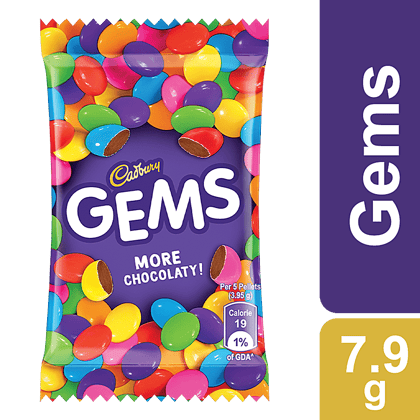 Cadbury Gems Chocolate, 7.9 G Pouch