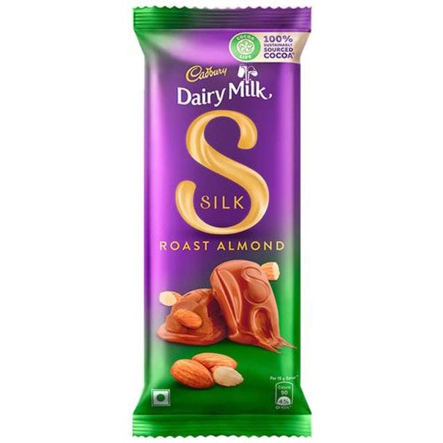 Cadbury Dairy Milk Silk Dairy Milk Silk, Roast Almond Chocolate Bar, 143 G
