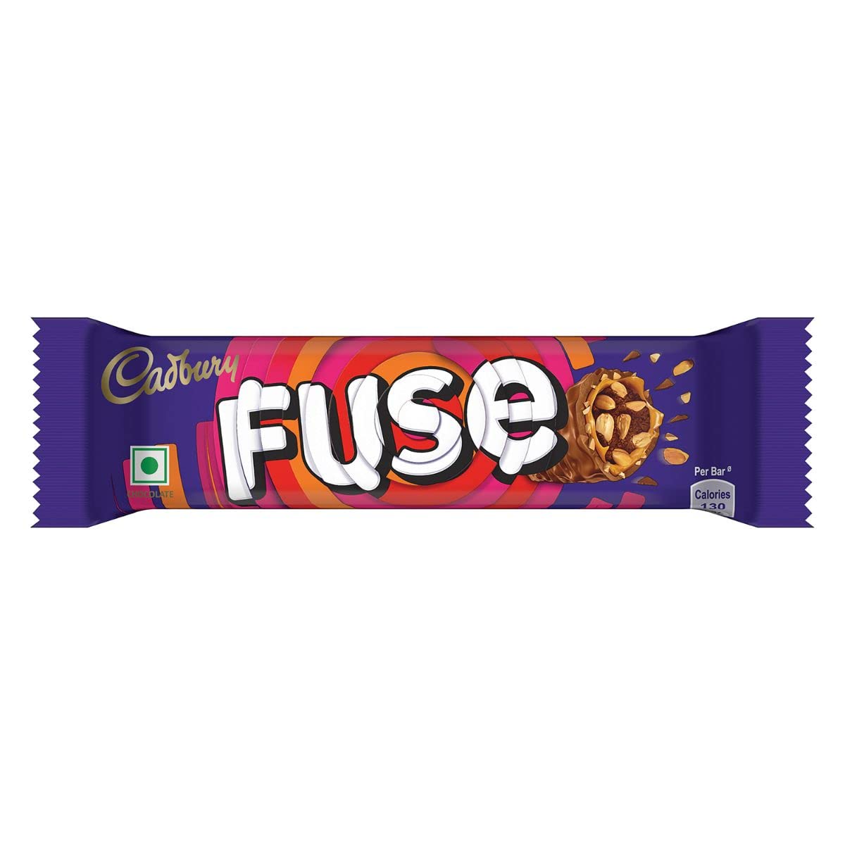 Cadbury Fuse Peanut & Caramel Filled Chocolate Bar, 24G