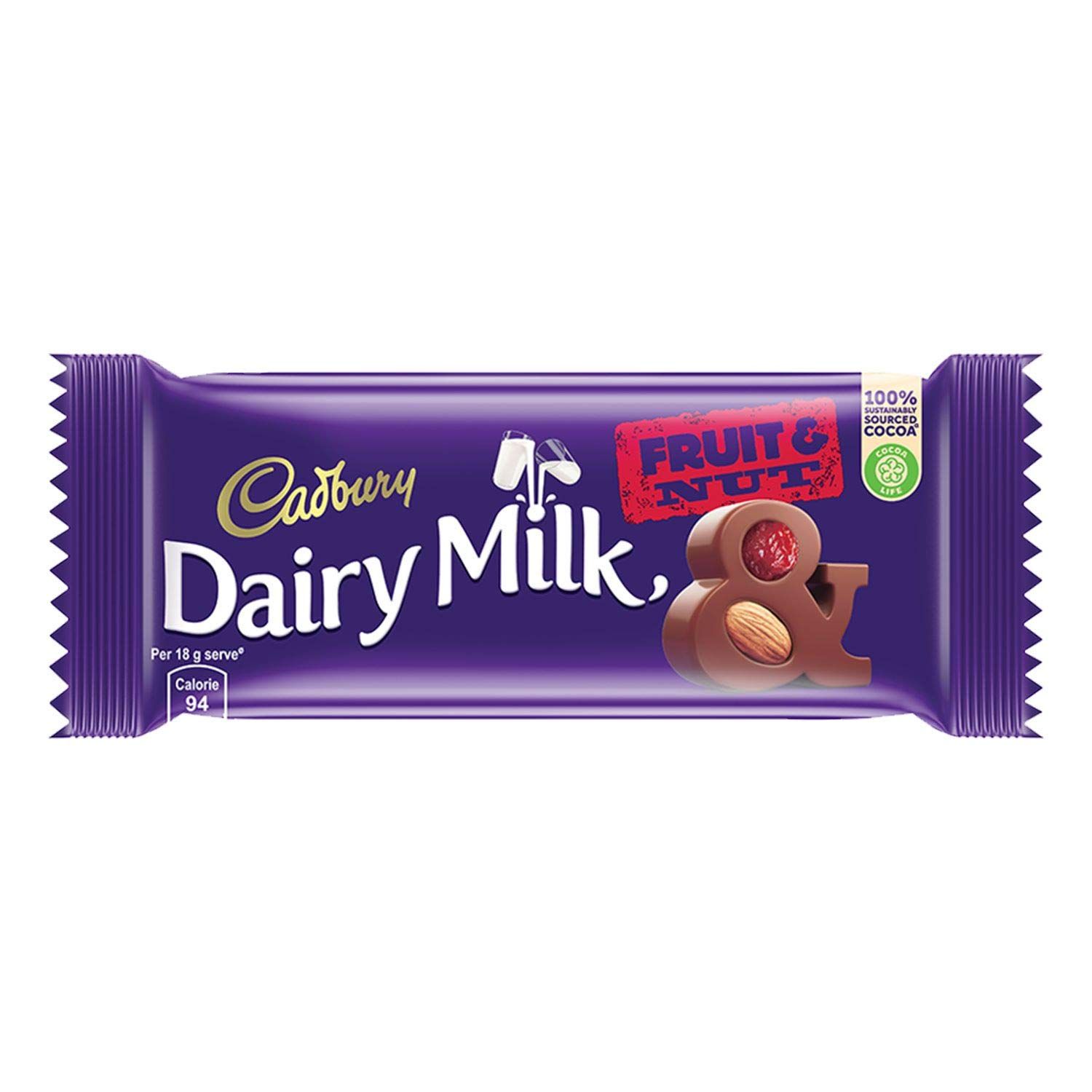 Cadbury Dairy Milk Fruit And Nut Chocolate Bar, 36G