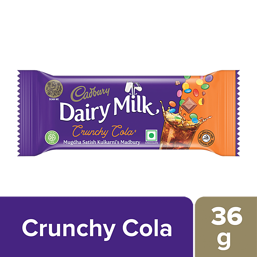 Cadbury Dairy Milk Crunchy Cola Madbury Chocolate Bar, 36 G