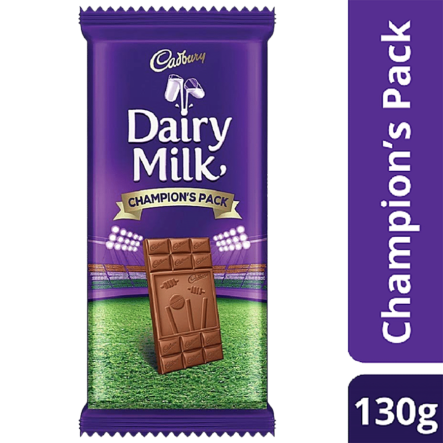 Cadbury Dairy Milk Chocolate Bar, Champion Pack, 130 G