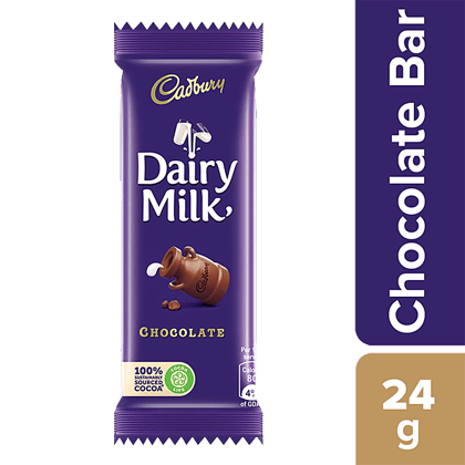 Cadbury Dairy Milk Chocolate Bar, 24 G Pouch