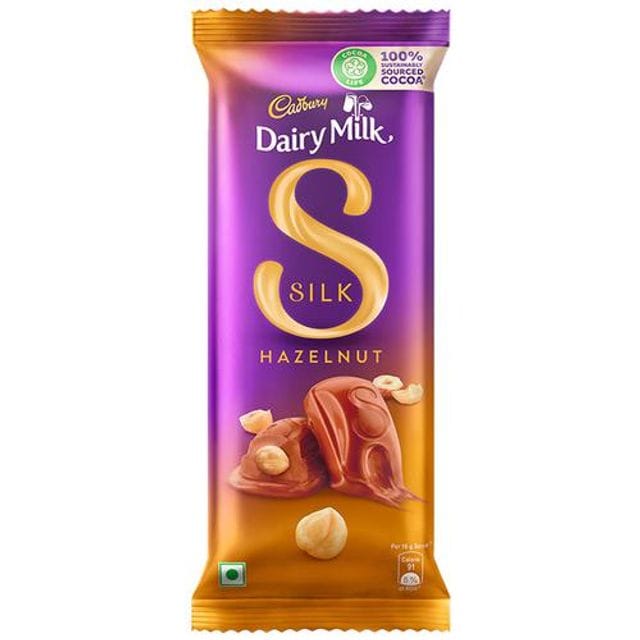 Cadbury Dairy Milk Silk Dairy Milk Silk, Hazelnut Chocolate Bar, 143 G