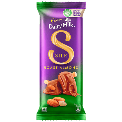 Cadbury Dairy Milk Silk Chocolate Bar, Roast Almond, 58 G