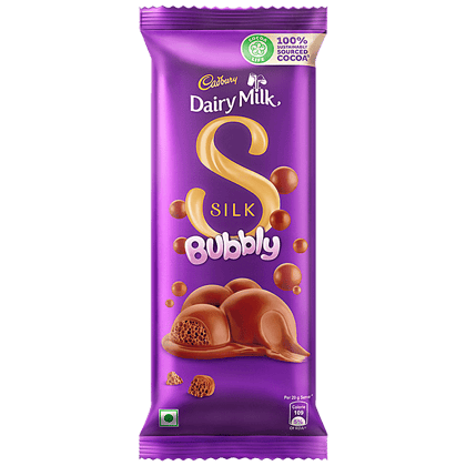 Cadbury Dairy Milk Silk Bubbly Chocolate Bar, 50 G Cadbury Dairy Milk Silk Bubbly Chocolate Bar, 50 G