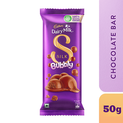 Cadbury Dairy Milk Silk Bubbly Chocolate Bar, 50 G Cadbury Dairy Milk Silk Bubbly Chocolate Bar, 50 G