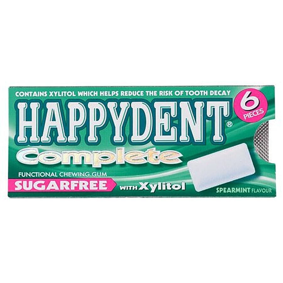 Happydent Complete, Sugarfree, Blister, Spearmint Chewing Gum, 6.6 G, 6 Pcs